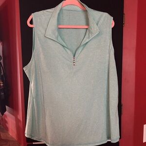 Sleeveless Light Blue Women's Top/ Golf Shirt